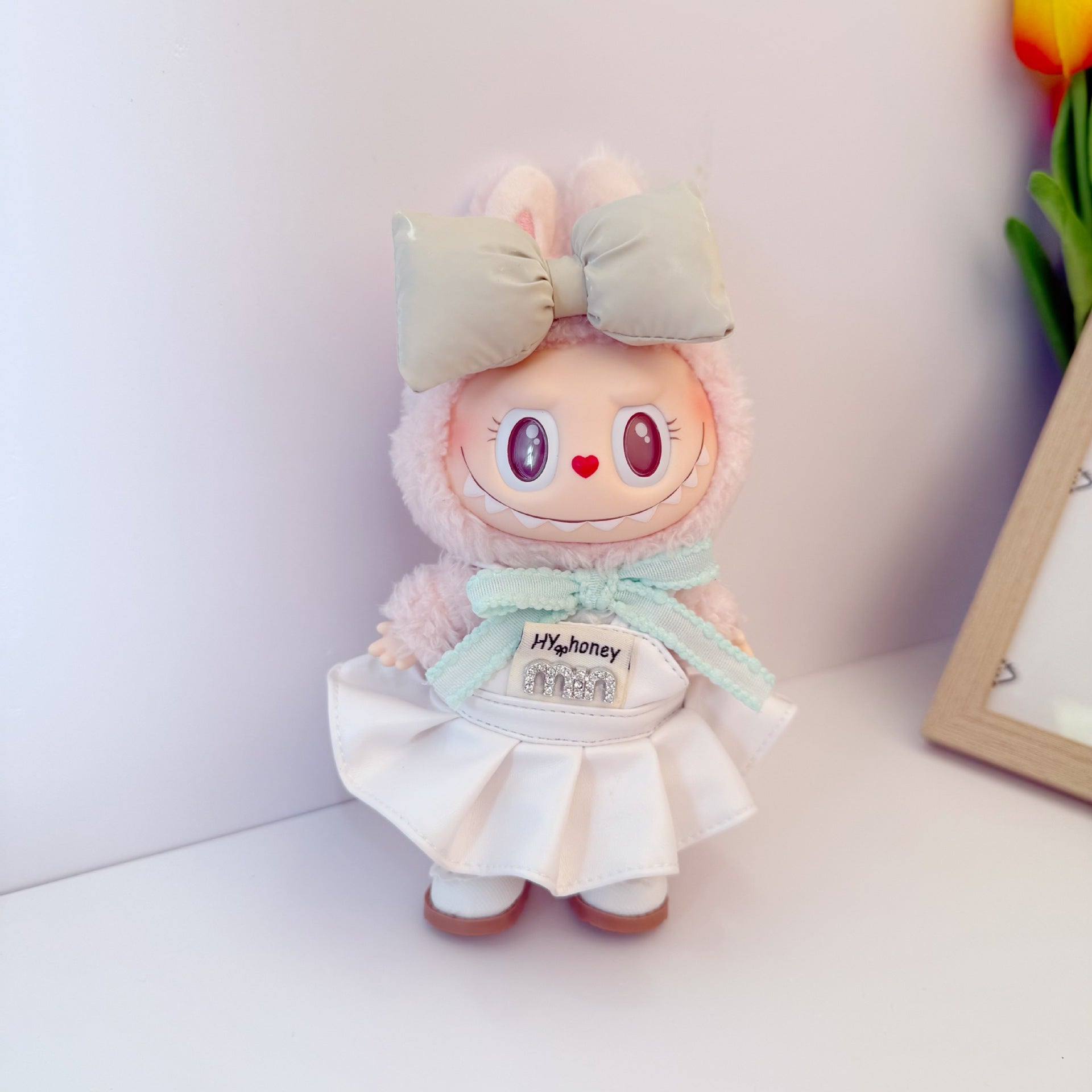 Only clothes] one, two and three generations of blind box cloth clothes fashion MIN leather skirt two-piece LABUBU for the new