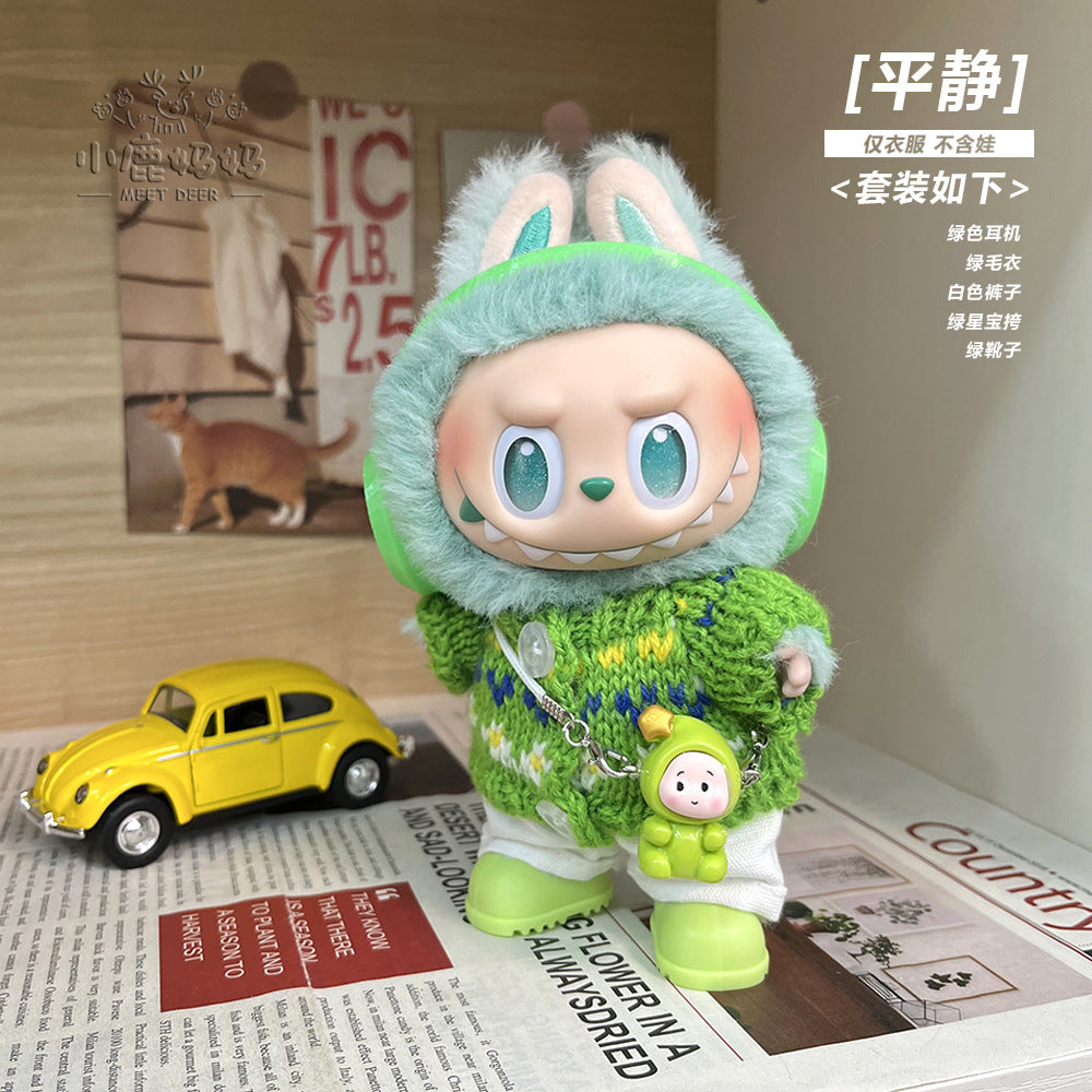 [Only for Baby Clothes] Labubu 3.0 Clothes with High Energy in Front, Lucky Labubu 3.0 Clothes, Trendy and Cool Overalls