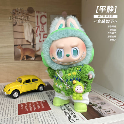 [Only for Baby Clothes] Labubu 3.0 Clothes with High Energy in Front, Lucky Labubu 3.0 Clothes, Trendy and Cool Overalls