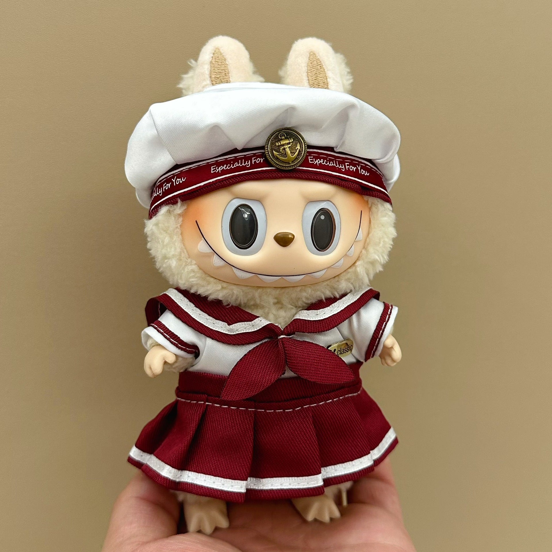 labubu doll clothes 17cm pull cloth clothes blind box doll skirt suit cute dress toy cross-border wholesale