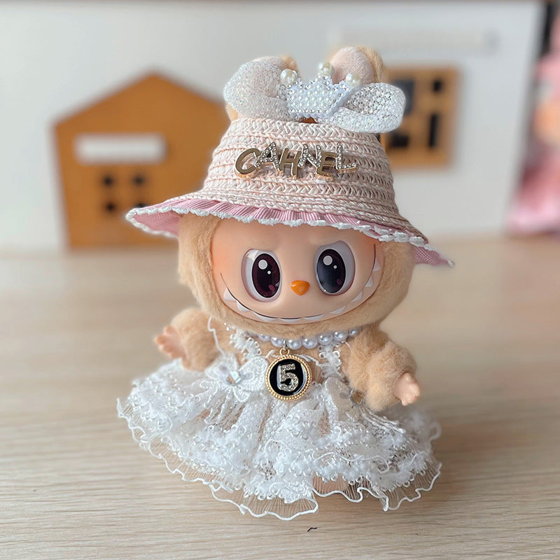 Labubu Denim Outfit for 17cm Sitting Doll - First & Second Gen