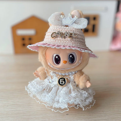 Labubu Denim Outfit for 17cm Sitting Doll - First & Second Gen