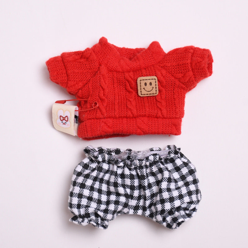Labubu Doll Clothes - Smiley & Twist T-Shirts with Shorts Outfits