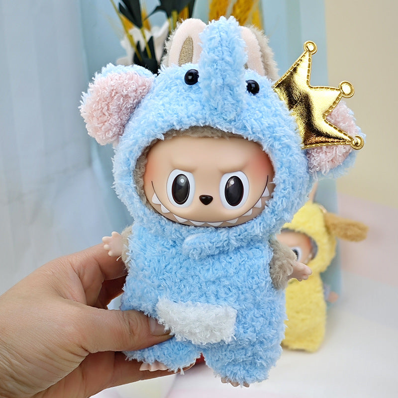 17cm Blind Box Keychain Cartoon Clothes Suitable for Rab Cloth Pendant Accessories Macaron Labubu Clothes Dress
