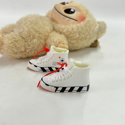 Labubu Plush Doll Clothes 17cm Plush Vinyl Doll Bag Hanging Replacement Shoe Model Pendant Blind Box