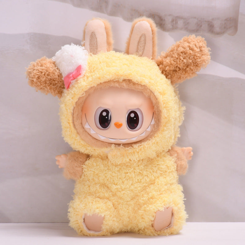 Clothes Only] Second Generation Blind Box Sitting Party Rab Cloth Pendant Clothes Cute Plush Animal Series jumpsuit