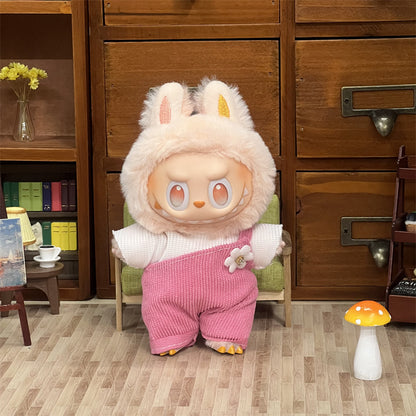 Labubu Doll Clothes 17cm Pendant First, Second and Third Generation Vinyl Plush Doll Replacement Clothes Set Wholesale