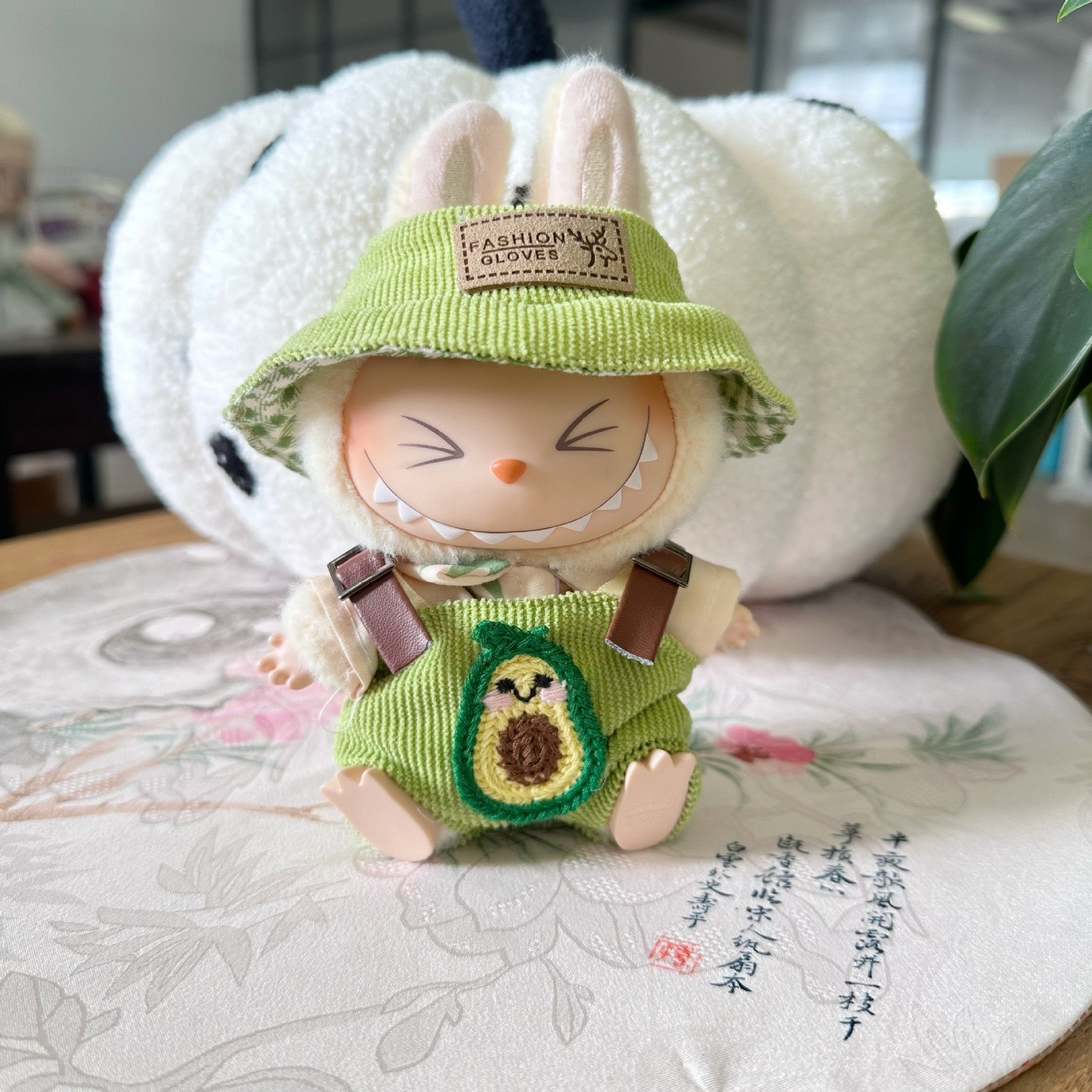 Only clothes] the first and second generation of Labubu doll clothes pull cloth sit party series baby clothes fruit suit