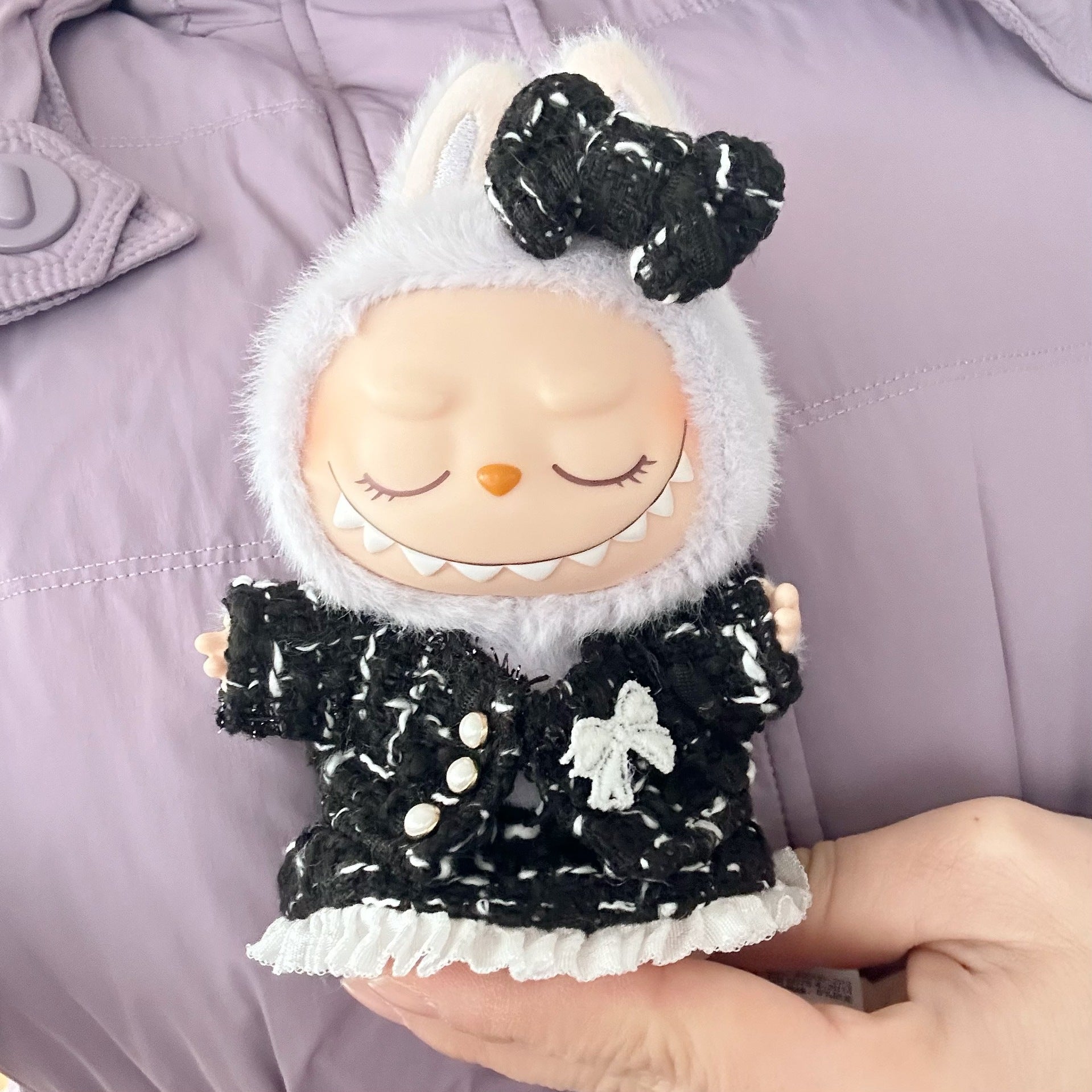 Only clothes] bubble Mart LABUBU clothes pendant pull cloth sit party series baby clothes small fragrance clothes