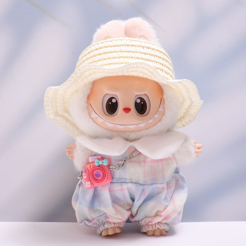 Only baby clothes] one or two generation pendant labubu clothes candy color suspenders skirt cloth cloth baby clothes