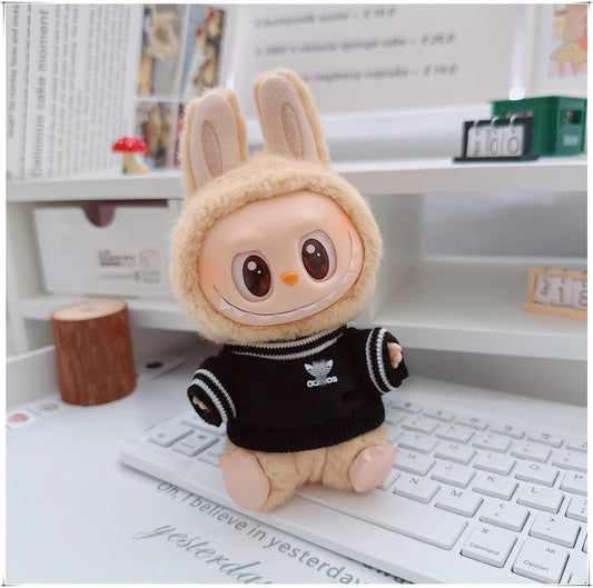 Labubu Doll Outfit - Cute Cotton Coat & Accessories for 10cm & 17cm Vinyl Dolls