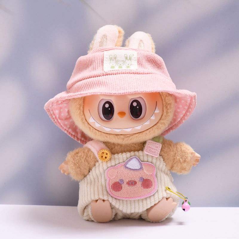 Only clothes] one or two generation pendant labubu small animal suspenders suit sit labubu change baby clothes