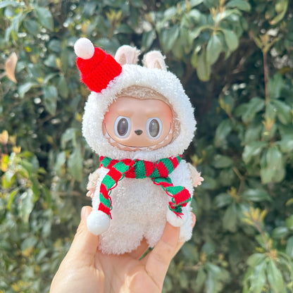 Pendant Blind Box Rab Cloth Clothes Super Soft Cloud Velvet Powder Pig Elk Snowman Suit Bag Hanging LABUBU
