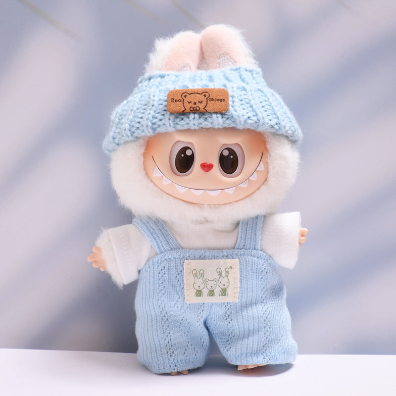 Only clothes] the first and second generation of cloth pendant rabbit T-shirt suspenders skirt Labubu change baby clothes