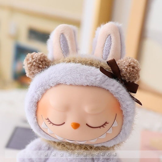 Labubu Vinyl Doll Starry Sky Baby Clothes & Hood Hat Set