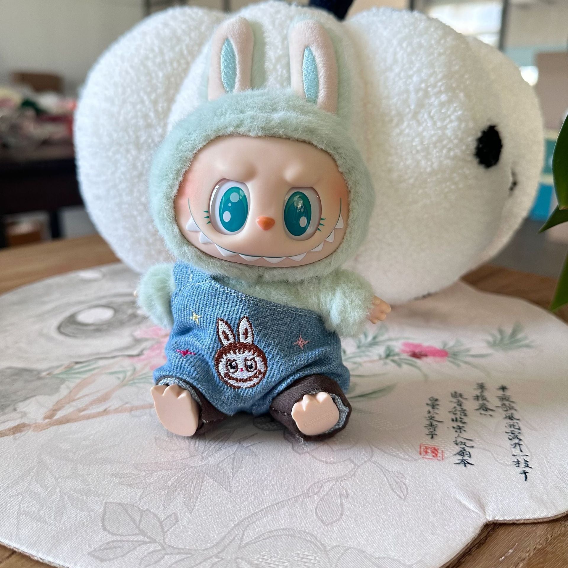 Only clothes] blind box pull cloth doll clothes LABUBU sit party doll suspenders puppy shirt suit