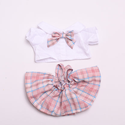 Only clothes] 38cm labubu doll academic style suit vinyl Labubu casual change for clothes