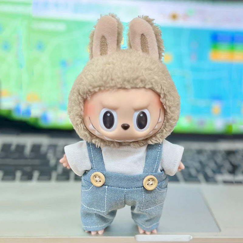 [Baby Clothes Only] 17cm Pendant Labubu for Clothes Vinyl Doll Costume Doll Labubu