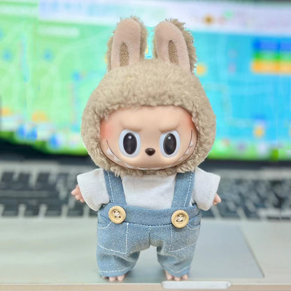 [Baby Clothes Only] 17cm Pendant Labubu for Clothes Vinyl Doll Costume Doll Labubu