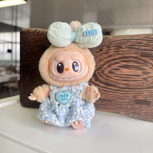 Clothes Only] New Rab Cloth Doll Clothes Fragrant Style Jumbo suit LABUBU Hair Accessories for Bow