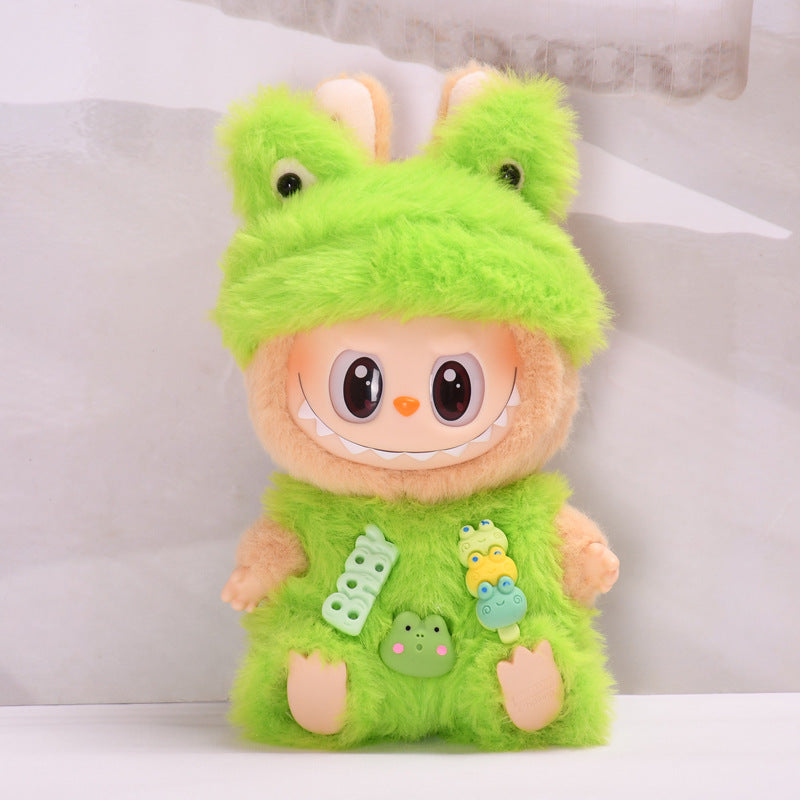 Clothes Only] Second Generation Blind Box Sitting Party Rab Cloth Pendant Clothes Cute Plush Animal Series jumpsuit