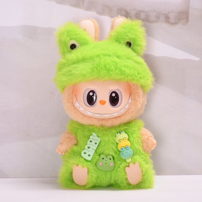 Clothes Only] Second Generation Blind Box Sitting Party Rab Cloth Pendant Clothes Cute Plush Animal Series jumpsuit