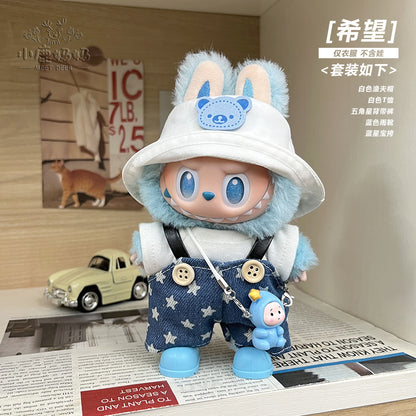 [Only for Baby Clothes] Labubu 3.0 Clothes with High Energy in Front, Lucky Labubu 3.0 Clothes, Trendy and Cool Overalls