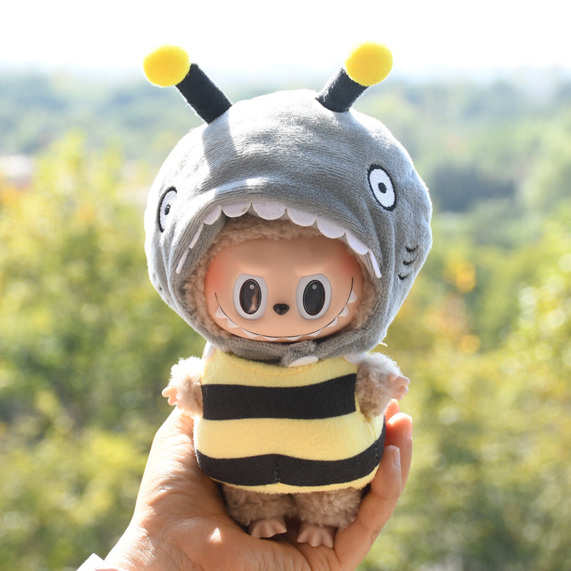 [Baby Clothes Only] 17cm Pendant Labubu for Clothes Vinyl Doll Costume Doll Labubu