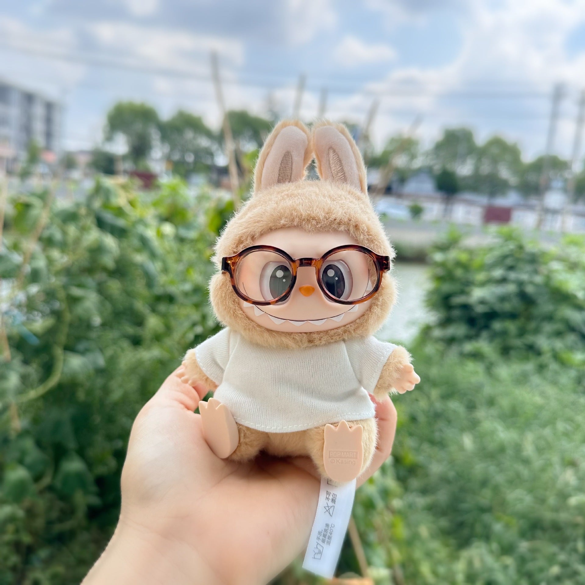 Clothes Only] Sit Party Vinyl Plush Blind Box Rags Clothes LABUBU Doll Doll T-Shirt Glasses