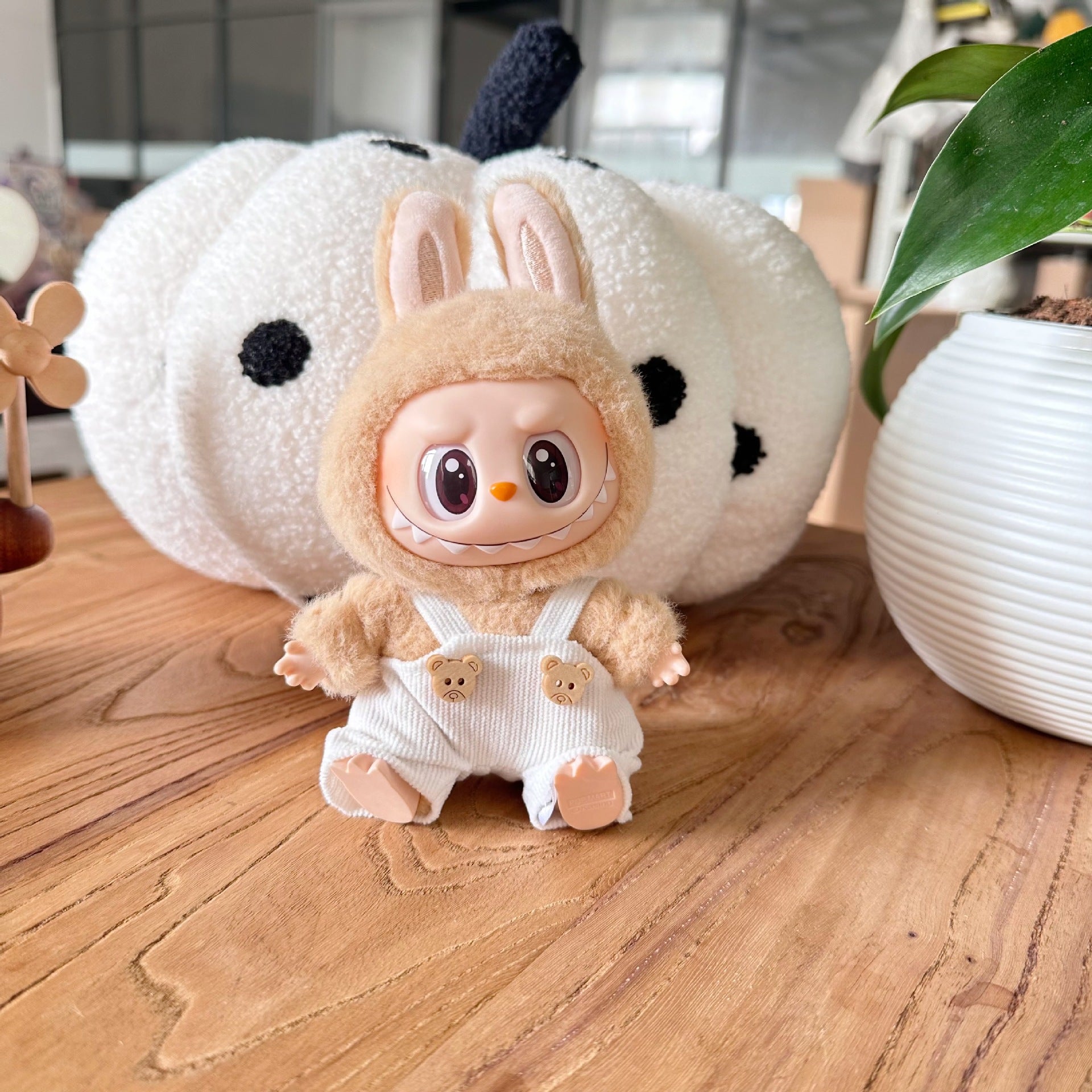 Only clothes] second generation blind box labubu doll clothes pull cloth sit party doll for small suspenders
