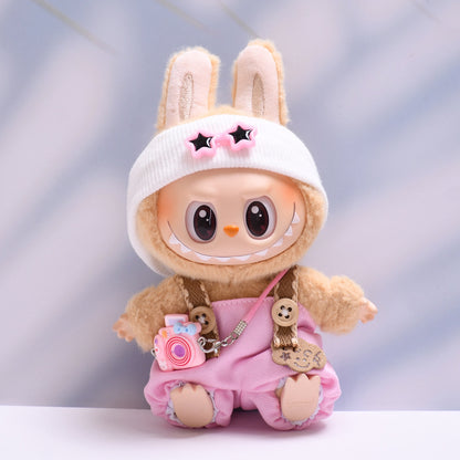 Only clothes] first and second generation labubu pendant luck suspenders hat suit labubu change baby clothes