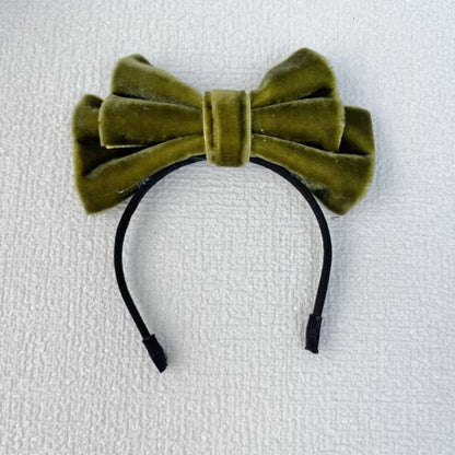Labubu Sp Bow Headband Fugitive Princess Hair Accessories Elegant Bow Headband Sweet Velvet