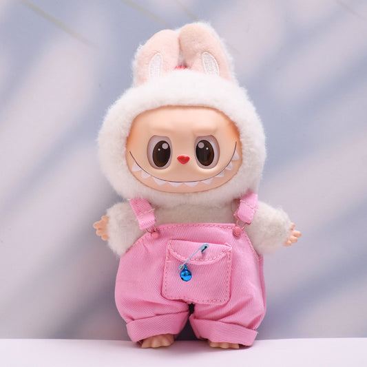 Only baby clothes] one or two generation pendant labubu clothes colorful pocket suspenders pants hat suit cloth baby clothes