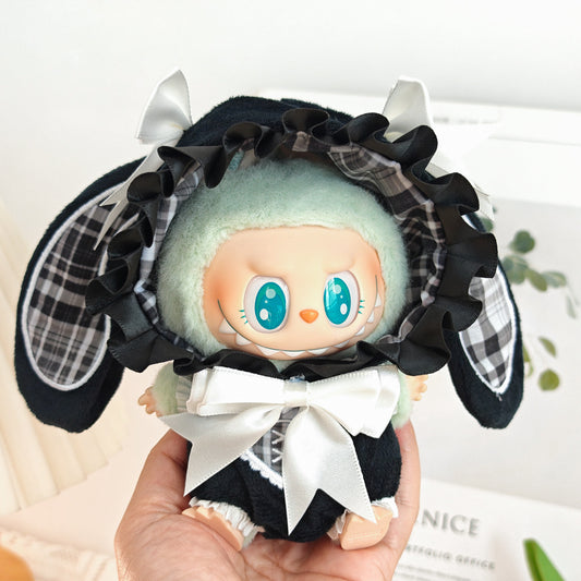 Labubu Bunny Jumpsuit & Princess Shoes Outfit for 1st & 2nd Gen Dolls