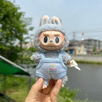Clothes Only] Vinyl Rab Clothes 17CM Blind Box LABUBU Accessories for Piggy Shirt Bib Hat