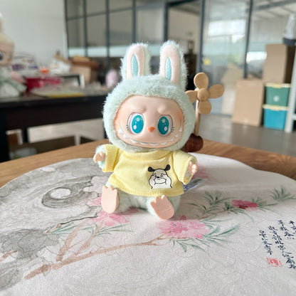 Only clothes] second generation Labubu doll clothes pendant cloth cloth sit party doll yellow puppy clothes