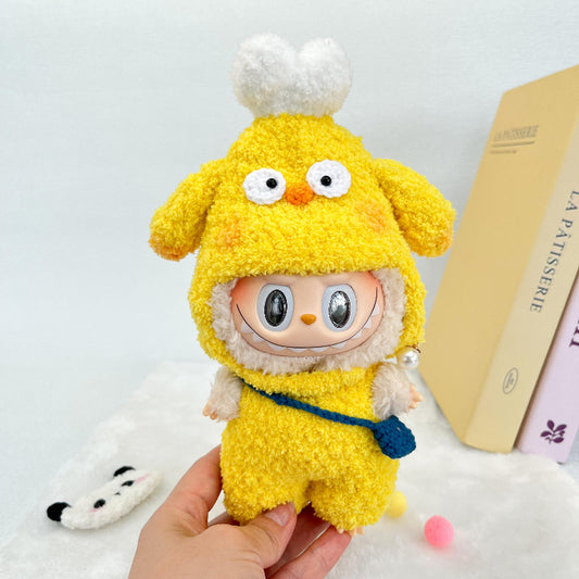 Labubu Doll Outfit - 17cm Macaron Yellow Chicken Leg Set