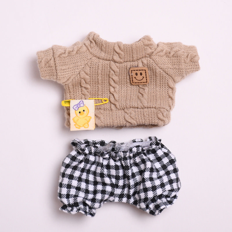 Labubu Doll Clothes - Smiley & Twist T-Shirts with Shorts Outfits