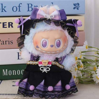 Wholesale cheap 17cm labubu labubu one, two and three generations sit and party with replacement doll vinyl