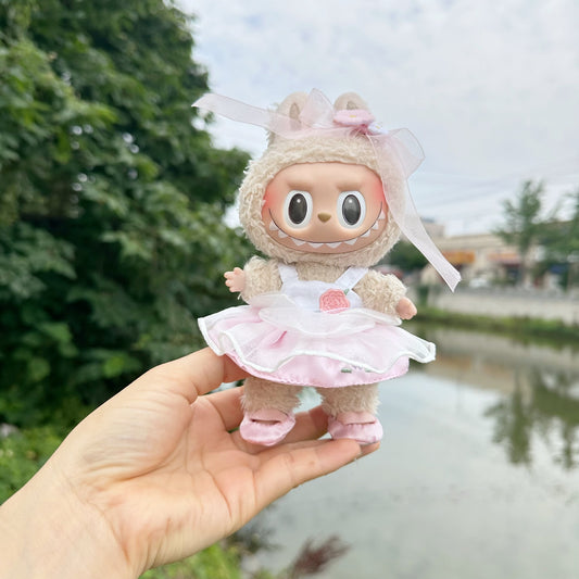 Only clothes] 17CM blind box pull cloth clothes key chain LABUBU for spring valentine's day suit cute