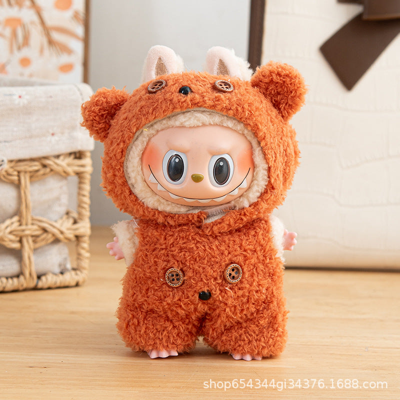 Only clothes] 17cm pendant blind box Macaron Labubu Labubu Time to chill doll clothes
