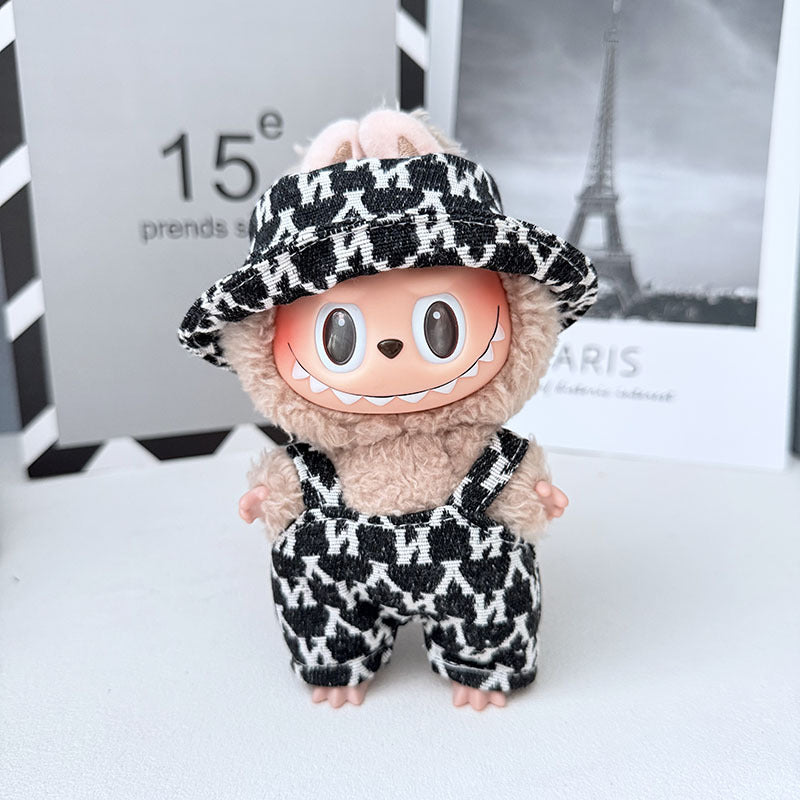 One, two and three generations of Labubu clothes pendant cloth cloth sitting doll clothes NY overalls sports suit trend cute