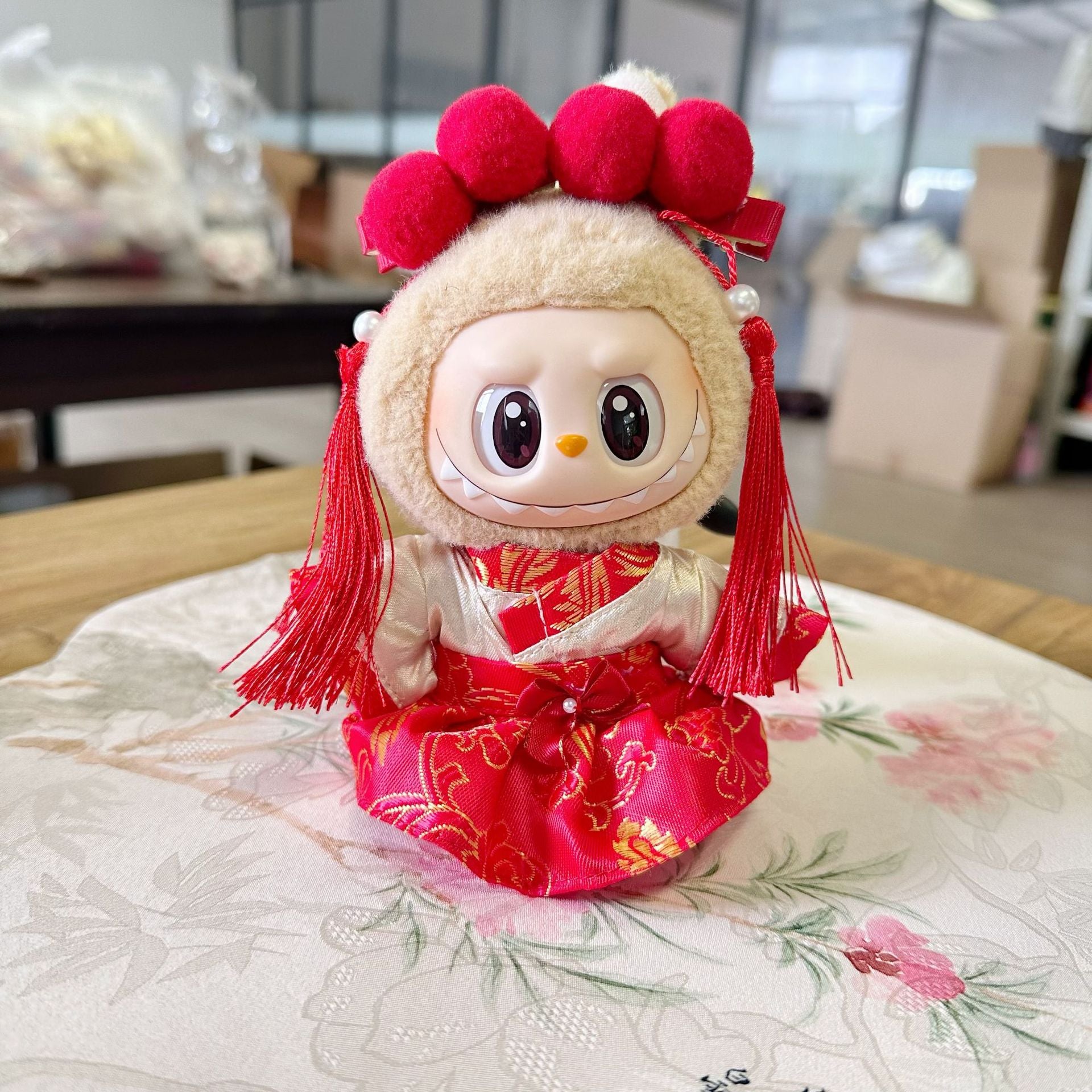 Only clothes] the first and second generation blind box labubu new year clothes blind box LABUBU suit new year clothes for Tang suit