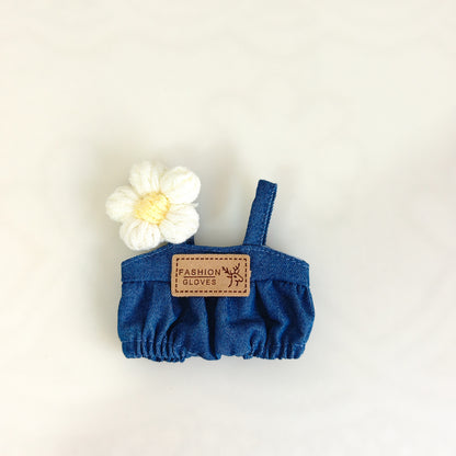 Labubu One, Two and Three Generation Pendant suit Clothes Macaron Blind Box Labubu Floret Strap Pants Satchel Doll Clothes