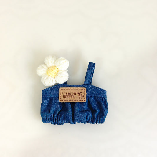 Labubu One, Two and Three Generation Pendant suit Clothes Macaron Blind Box Labubu Floret Strap Pants Satchel Doll Clothes