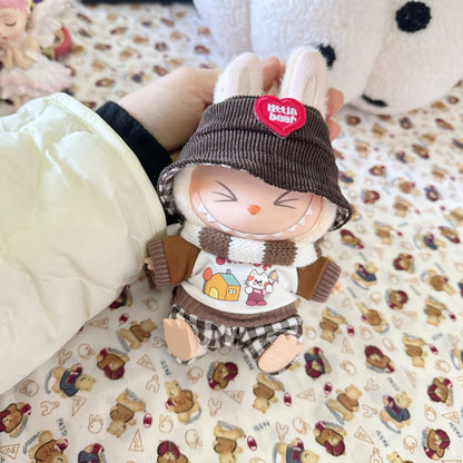 Only clothes] the first and second generation of blind box pull cloth cloth for pendant LABUBU doll clothes happy kitten cafe suit