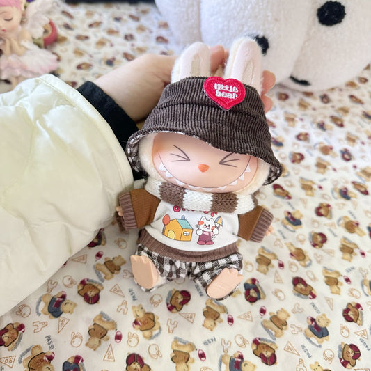 Only clothes] the first and second generation of blind box pull cloth cloth for pendant LABUBU doll clothes happy kitten cafe suit