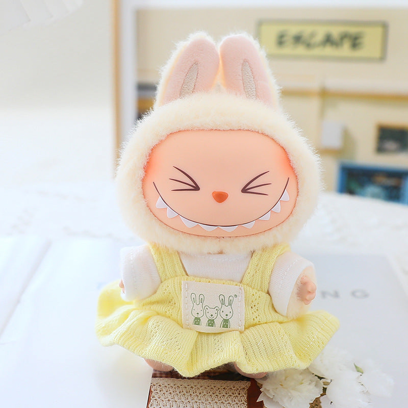 Rab cloth pendant generation two generation vinyl doll T-shirt suspenders suit doll clothes labubu doll clothes skirt