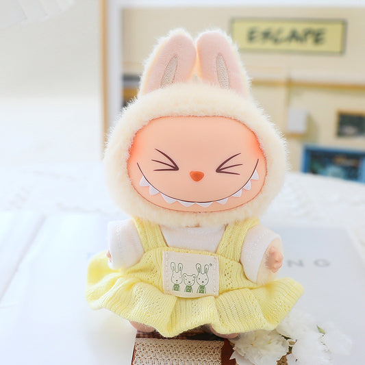 Rab cloth pendant generation two generation vinyl doll T-shirt suspenders suit doll clothes labubu doll clothes skirt
