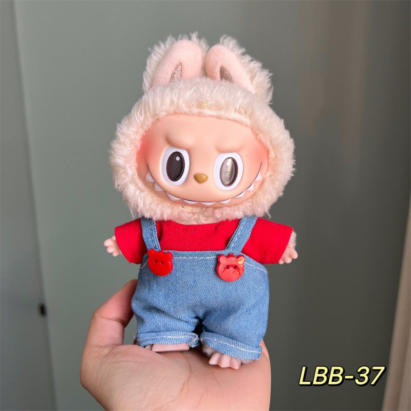 17cm Labubu Doll Outfit Set - Changeable Clothes for Plush Toy